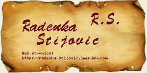 Radenka Stijović vizit kartica